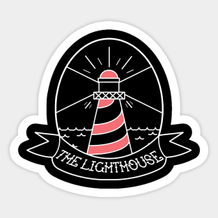 Old School Coral Lighthouse Sticker